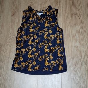 Orlee Mixed Material Split Neck Top